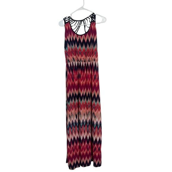 Trixxi Multicolor Chevron Maxi Dress – Size XL - Picture 1 of 7